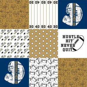 Football//Bobcats - Wholecloth Cheater  Quilt