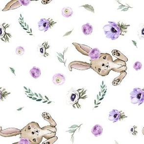 bunny purple floral rotate