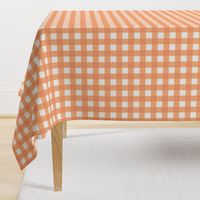 peach gingham