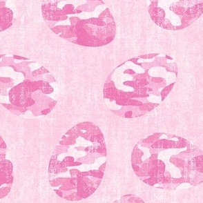 Pink Camo Grunge Easter Eggs (Large Scale)