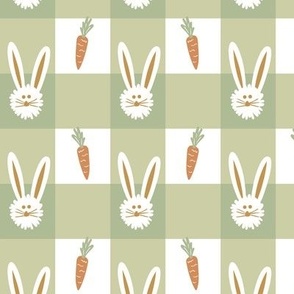 gingham bunnies and carrots