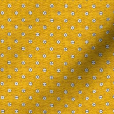 Screw Head Polka Dots on Yellow
