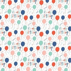Its My Birthday Balloons - Brights, Medium Scale