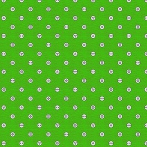 Screw Head Polka Dots on Green