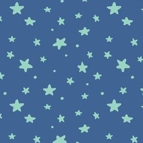 Birthday Stars - Blue, Large Scale