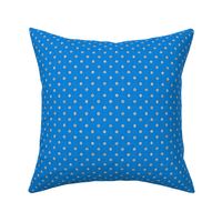 Screw Head Polka Dots on Blue