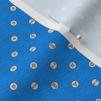 Screw Head Polka Dots on Blue