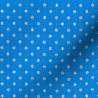 Screw Head Polka Dots on Blue