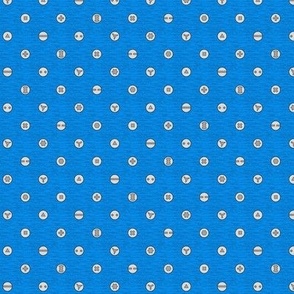 Screw Head Polka Dots on Blue