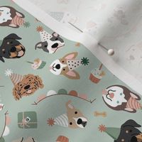 Puppy Party - Earth tones, Small Scale