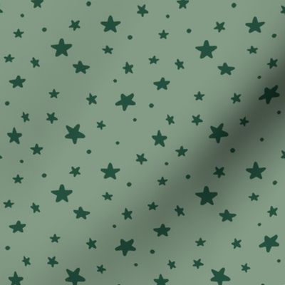 Birthday Stars - Green, Large Scale