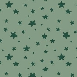 Birthday Stars - Green, Large Scale
