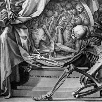 monochrome black white skeletons death grim reaper hell suffering eerie macabre spooky bizarre morbid gothic horror Halloween 