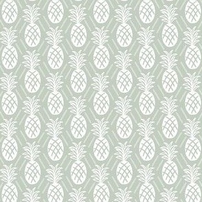 Pineapple Paradise - Sage green, Small Scale