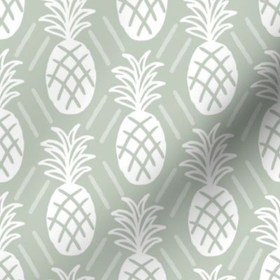 Pineapple Paradise - Sage green, Large Scale