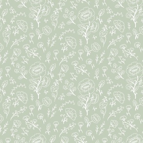 Roses_  Pale olive green