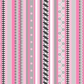 Pink and Gray Pattern Play Stripes
