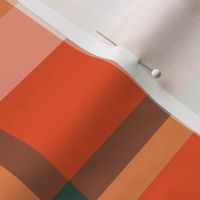 Plaid/Tartan in retro tones of orange and blush - for dopamine home decor, apparel, crafts, bag making