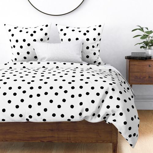 white black animal print dots