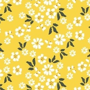 ditsy floral yellow