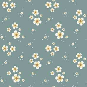 Vintage floral green