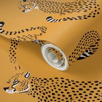 Large Spring Cheetah Pattern - Honey Yellow