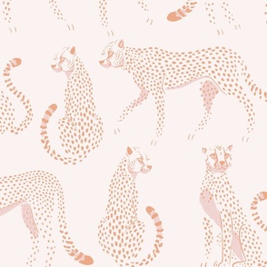 Wild Cheetahs in Light Pink Large