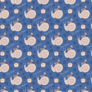 Slow living pattern with snail