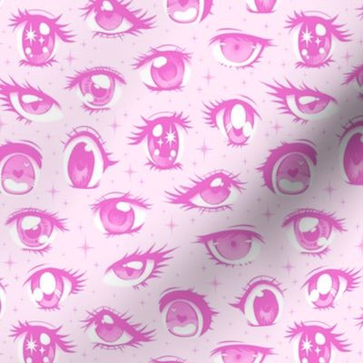  Shojo Anime Eyes Pastel Pink