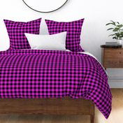 buffalo plaid black and fuchsia 2x2