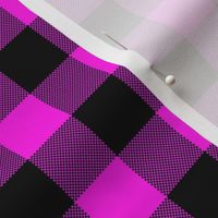 buffalo plaid black and fuchsia 2x2