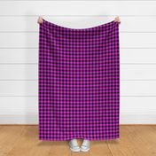 buffalo plaid black and fuchsia 2x2