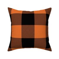 buffalo plaid black and orange 8x8