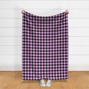 buffalo plaid black and pink 3x3