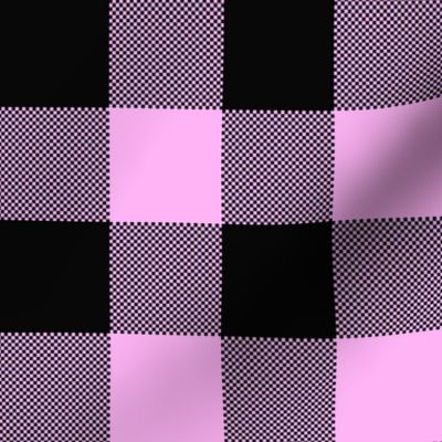 buffalo plaid black and pink 4x4