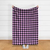 buffalo plaid black and pink 4x4