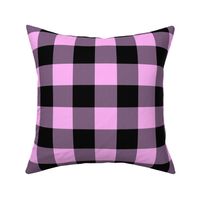 buffalo plaid black and pink 4x4