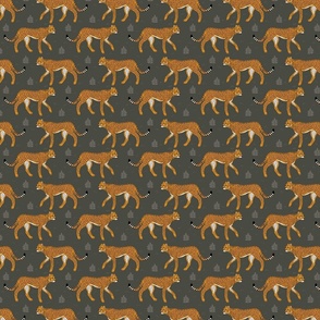 Autumn Cheetah Pattern - Dark Gray Small