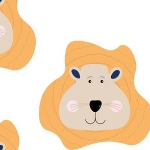 large lion with white background - baby boy nursery design