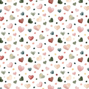 WATERCOLOR HEARTS-SMALL