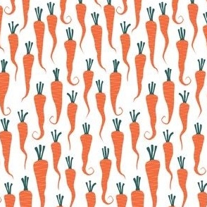 (small scale) carrots - rustic easter garden veggies - orange - LAD22