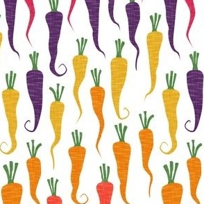 carrots - rustic easter garden veggies - rainbow - LAD22