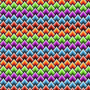 Vibrant Pixalated Scale Pattern