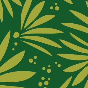 Green and yellow abstract jungle, l