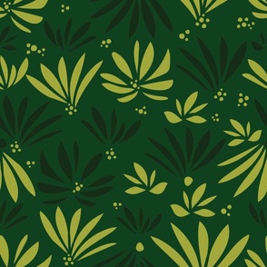 Green and yellow abstract jungle, s