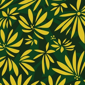 Green and yellow abstract jungle, lGreen and yellow abstract jungle surface design