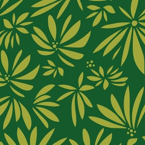 Green abstract jungle simple, l