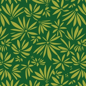 Green abstract jungle simple, l