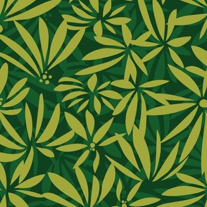 Green abstract jungle, l