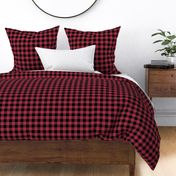 buffalo plaid black and burgundy 2x2